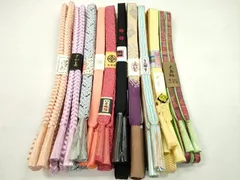 平和屋着物●和装小物　帯締め10本セット　高麗組　笹浪組　本場大島紬　さが美扱い　松坂屋扱い　金糸　逸品　未使用　CABF7266ju