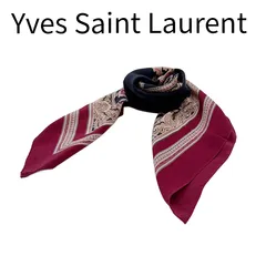 イヴサンローラン Yves Saint Laurent スカーフ シルク100％ ペイズリー柄