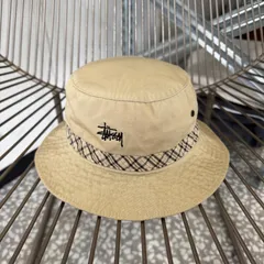 STUSSY / 90’s- bucket hat size S-M オールドステューシー　バケットハット　刺繍ロゴ　ベルベルジン　帽子　キャップ sk8 ユニセックス