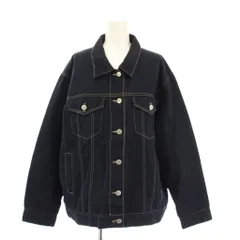 レトロガール RETRO GIRL Gジャン ジージャン デニムジャケット アウター ワンカラー F 紺 ネイビー /BB ■GY58