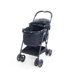 中古 コンビ ペット用カート ミリクランアルファロング カラパナブラック 【可(C)】のサムネイル
