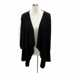 ダイアンフォンファステンバーグ DIANE von FURSTENBERG カーディガン ミドル丈 前開き 無地 S 黒 ブラック /SY35のサムネイル