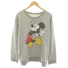 グラム glamb ディズニー DISNEY スウェット トレーナー クルーネック 長袖 ミッキー プリント 3 グレー /YTのサムネイル