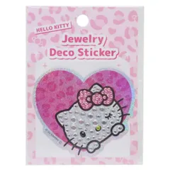 サンリオ ピンク ハローキティ[ダイカットシール]ジュエリーデコステッカー/ギャルキティ