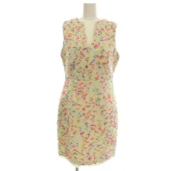 ケイトスペード KATE SPADE ノースリーブ ワンピース ツイード ひざ丈 フリンジ 2 アイボリー KL134 /☆G ■BM