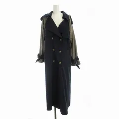レディアゼル REDYAZEL トレンチコート チェック 切替 アウター F 紺 ネイビー 茶 ブラウン 02-1927600145 /ROのサムネイル