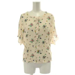 アーペーセー A.P.C. シャツ ブラウス 34 ベージュ マルチカラー 花柄 半袖 ヘンリーネック /GGのサムネイル