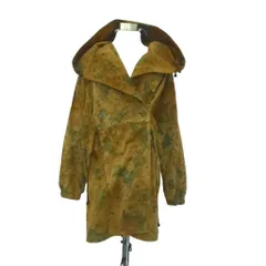 ジャケット ダブルボタン リーフ柄 ボタニカル柄 スエード調 ブラウン 茶色 グレー 灰色 /HO12 ■GY58