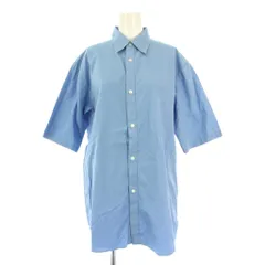 オーラリー AURALEE 25SS WASHED FINX TWILL HALF SLEEVED SHIRT ウォッシュ加工フィンクスツイルハーフスリーブシャツ ブラウス 半袖 レギュラーカラー 無地 1 水色 ライトブルー A25SS05TN /BBのサムネイル