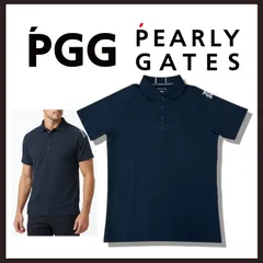 新品 未使用 パーリーゲイツ シアサッカー 半袖ポロシャツ ネイビー M【PGG PEARLY GATES】吸汗速乾 ポリエステルヤーン