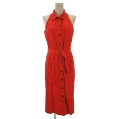 ラコステ LACOSTE シャツ ワンピース ノースリーブ 42 オレンジ系 260310E ■ECA001