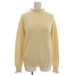 ツムグ TUMUGU リブニット ハイネック カットソー 長袖 フリル F アイボリー TK19303 /☆Gのサムネイル