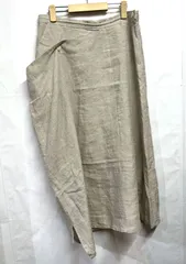 Yohji Yamamoto Y's｜ヨウジヤマモト ワイズ YN-S11-301 リネン ラップ ロングスカートのサムネイル
