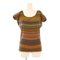 ヨーガンレール JURGEN LEHL カットソー 半袖 Uネック ストレッチ ボーダー柄 M マルチカラー /BB