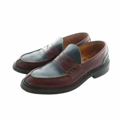トリッカーズ TRICKER'S L5673 MARRON LEATHER SOLE コインローファー レザーシューズ 革靴 ラウンドトゥ S-4 23cm 赤 レッド ■GY18 /MQ