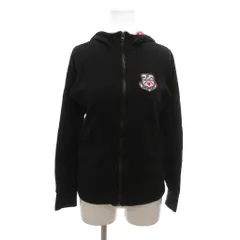 フィラ FILA ゴルフ GOLF パーカー フーディー M 黒 ブラック ジップアップ 長袖 ロゴワッペン /NU ■GY59