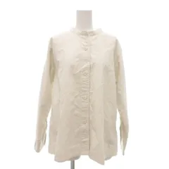 マーガレットハウエル MHL. シャツ ブラウス 1 白 ホワイト バンドカラー 長袖 /NU ■ECF003