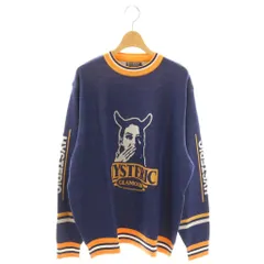 ヒステリックグラマー HYSTERIC GLAMOUR SPEAK NO EVILジャカード セーター ニット 長袖 XL ネイビー /HK ■OS