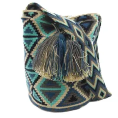 CHILA BAGS ワユーバッグ Cedral Bag Medium ショルダーバッグ バケツ型 タッセル 総柄 青 ブルー /FFのサムネイル