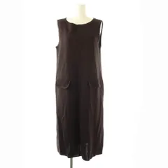 フォクシー ブティック FOXEY BOUTIQUE 25年 Knit Dress Quartz ワンピース ノースリーブ ロング リネン 42 茶 /NR ■OSのサムネイル