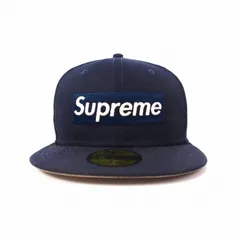 シュプリーム SUPREME × ニューエラ NEW ERA 21AW New York Yankees Box Logo ボックスロゴキャップ 帽子 7 3/8 58.7㎝ ネイビー 紺