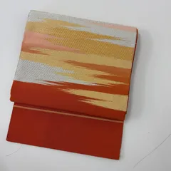 爪掻き綴れ 名古屋帯 正絹 金糸銀糸織り込み 八寸 MA-5571