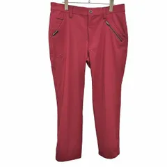 【中古】[印象AB] TIGORA ティゴラ パンツ メンズ 85 レッド系 赤系 ポリエステル×ポリウレタン ゴルフ ストレート ロゴ刺繍 英字 Dリング ジップフライのサムネイル