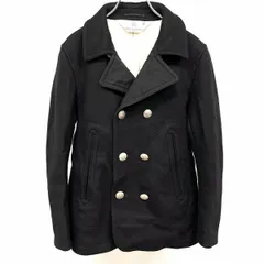 【中古】[印象AB] BEAUTY＆YOUTH UNITED ARROWS メルトン ピーコート 無地 長袖 毛100%(袖裏：キュプラ100%/胴裏：綿100%) S 黒 レディース(メンズ？)