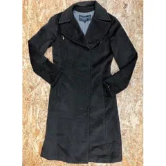 古着 BODY DRESSING Deluxe ボディドレッシング 9号 レディース コート 若干薄手 フルジップ キュプラ裏地 アンゴラ93% カーキベージュ