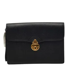 バーバリー セカンドバッグ クラッチバッグ ブラック レザー メンズ BURBERRY【1-0261784】