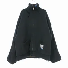 ミハラヤスヒロ MIHARA YASUHIRO 23AW Padded Zip Knit ニットジャケット ブルゾン ダメージ加工 長袖 46 ブラック 黒 A11CD501のサムネイル