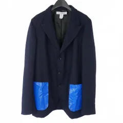 コムデギャルソンシャツ COMME des GARCONS SHIRT ポケット切替 ジャケット ブレザー 無地 Lサイズ ネイビー 紺 FP-J501のサムネイル