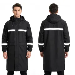 【新品】 [Maazusa] レインコート 自転車 メンズ レディース 大きいサイズ 反射テープ付き 自転車 バイク 登山 雨合羽 雨具 豪雨 梅雨対策 通学 通勤 釣り ハイキング 収納袋付き (XXL) 1