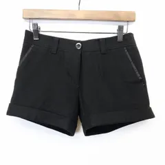 【中古】[印象AB] Emit of energy Ray Beams エミットオブエナジー レイビームス ショートパンツ / ショーツ レディース 0 黒 毛×レーヨン 裾ダブル ジップフライ 無地 裏地付きのサムネイル