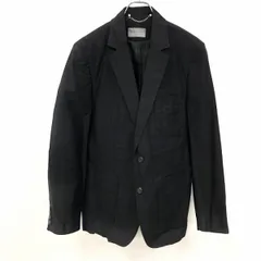 【中古】[印象AB] ZARA MAN ザラマン テーラードジャケット メンズ 38 ブラック 黒 綿100% 薄手の肩パッド入り 総裏地 無地 2つボタン留め サイドベンツ 内ポケット×２ 長袖