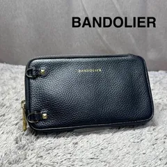 BANDOLIER バンドリヤー シボレザー L字ファスナー ポーチ スマホケース ブラック