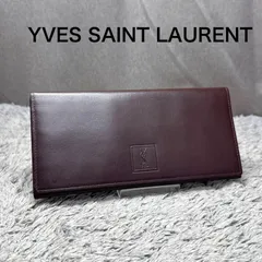 YVES SAINT LAURENT イヴサンローラン レザー 長財布 フロントロゴ