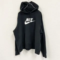 古着 used　NIKE　ナイキ　パーカー/フーディー　デカロゴ　スウッシュ　黒　ブラック　1Xサイズ