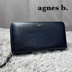 agnes b. アニエスベー レザー ラウンドファスナー 長財布 ブラックのサムネイル