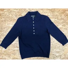 【中古】[印象B] Eddie Bauer エディーバウアー レディース Sサイズ 紺 ネイビー ポロシャツ カットソー 半端袖のサムネイル