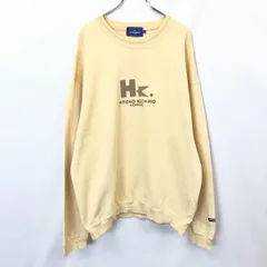 【中古】[印象B] HIROKO KOSHINO HOMME ヒロココシノ オム プルオーバー / カットソー メンズ 3L イエローペールオレンジ 綿100% ロゴ刺繍 丸首 スウェット系 長袖のサムネイル