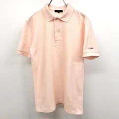 【中古】[印象BC] JUNMEN ジュンメン ポロシャツ / カットソー メンズ S ライトピンク系 綿×ポリ 鹿の子 左袖にロゴプリント 英字 文字 半袖 ショートスリーブのサムネイル