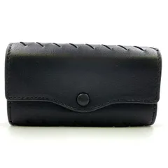 BOTTEGA VENETA イントレチャート レザー ブラック キーケース ブラック