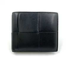 BOTTEGA VENETA カセット コインパース付き 二つ折り レザー ブラック 財布