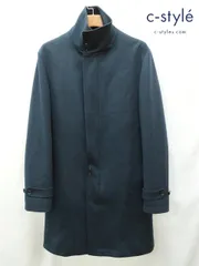 C323 [人気] junhashimoto ジュンハシモト コート 4 ネイビー系 スタンドカラー NUKUMORI STAND COLLAR COAT 1011921025 | ★