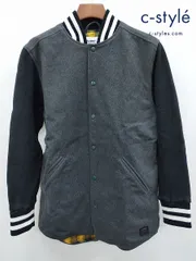 J482 [人気] XLARGE エクストララージ ロングスタジアムジャンパー M グレー系 02163505 | ★