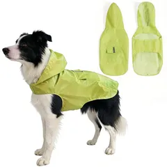 【新品】 [Nyoniko（ニョニコ）]犬用レインコート ペットレインコート カッパ ポンチョ 小型犬 中型犬 大型犬 柴犬 耐水性 春 夏 秋 冬 犬の服 マジックテープ 防水 着脱簡単 帽子付き リード穴あり 夜間反射 多サイズ 散歩用(drt007- 0