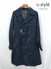 B220 [未使用品] EPOCA UOMO エポカウォモ トレンチコート 50 ネイビー系 ダブルブレストウールミックス M1B30-401-09 | ★