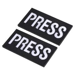 [신품] PATIKIL 반사 PRESS 패치 2x3.5 인치 (2 매 세트) IR 적외선 훅 & 루프 패스너 아프리케 완장 의복 / 배낭 배지 화이트 1