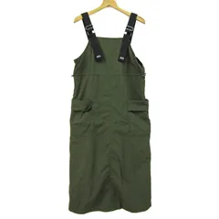 ジャバ ジャンパースカート サロペットワンピース レディース Mサイズ カーキ×ブラック Java 【中古】